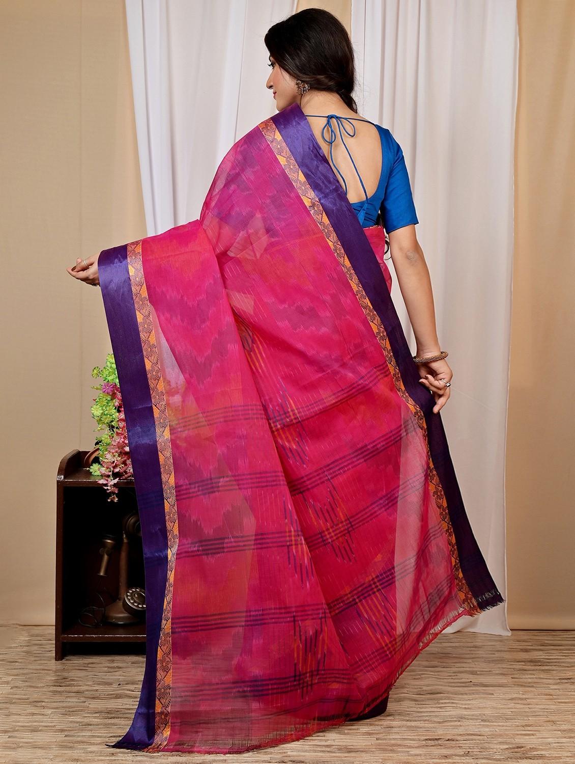 women self design handloom saree - 22055496 - Standard Image - 4