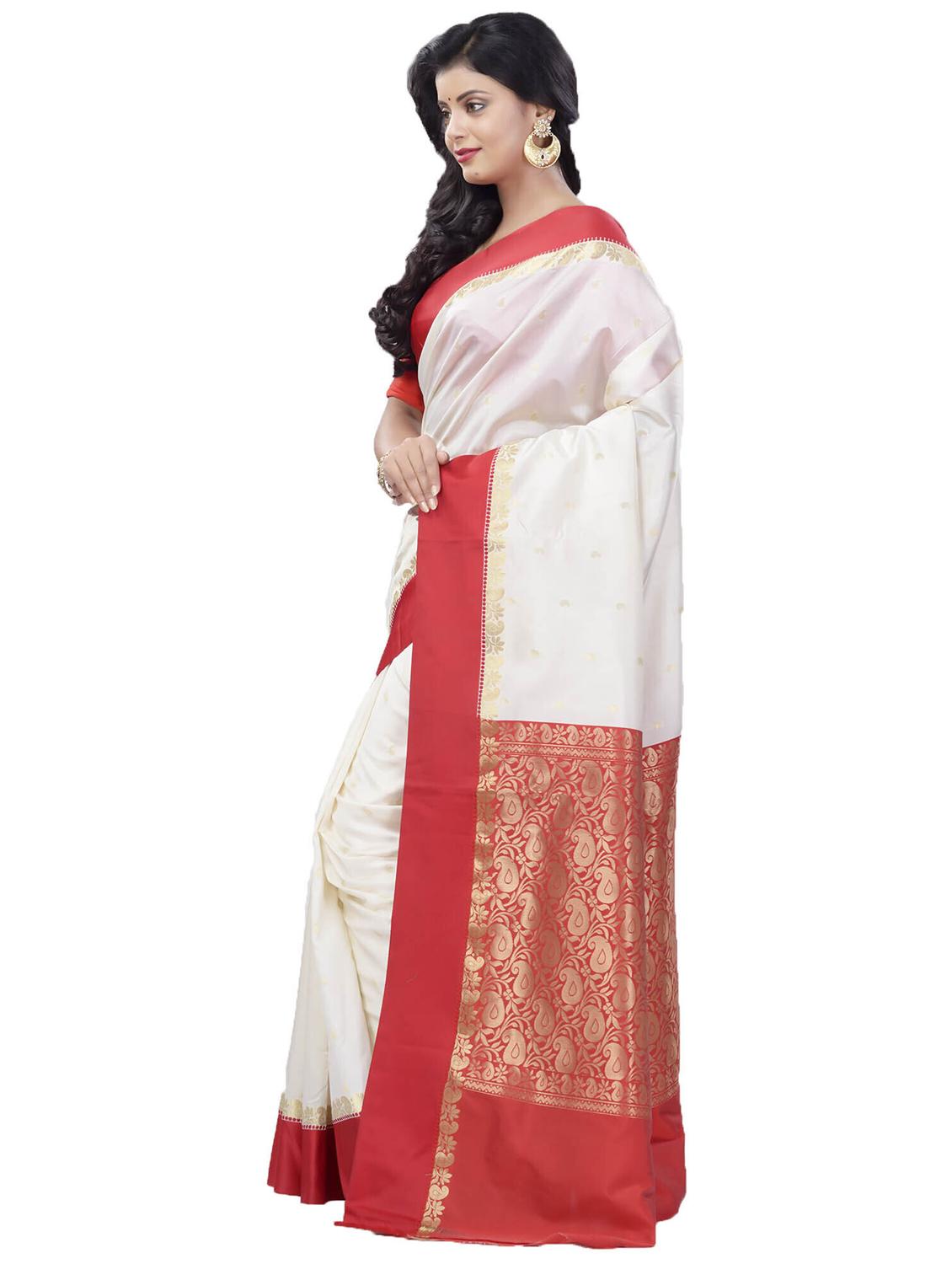 women self design bordered saree with blouse - 22055618 - Standard Image - 1