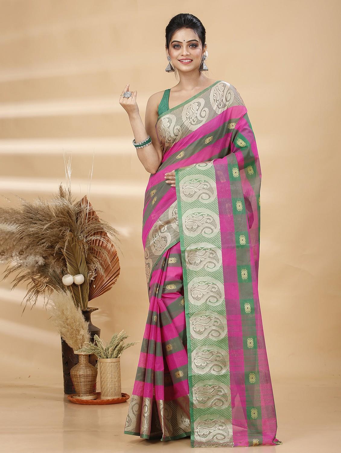 women self design handloom saree - 22055925 - Standard Image - 1