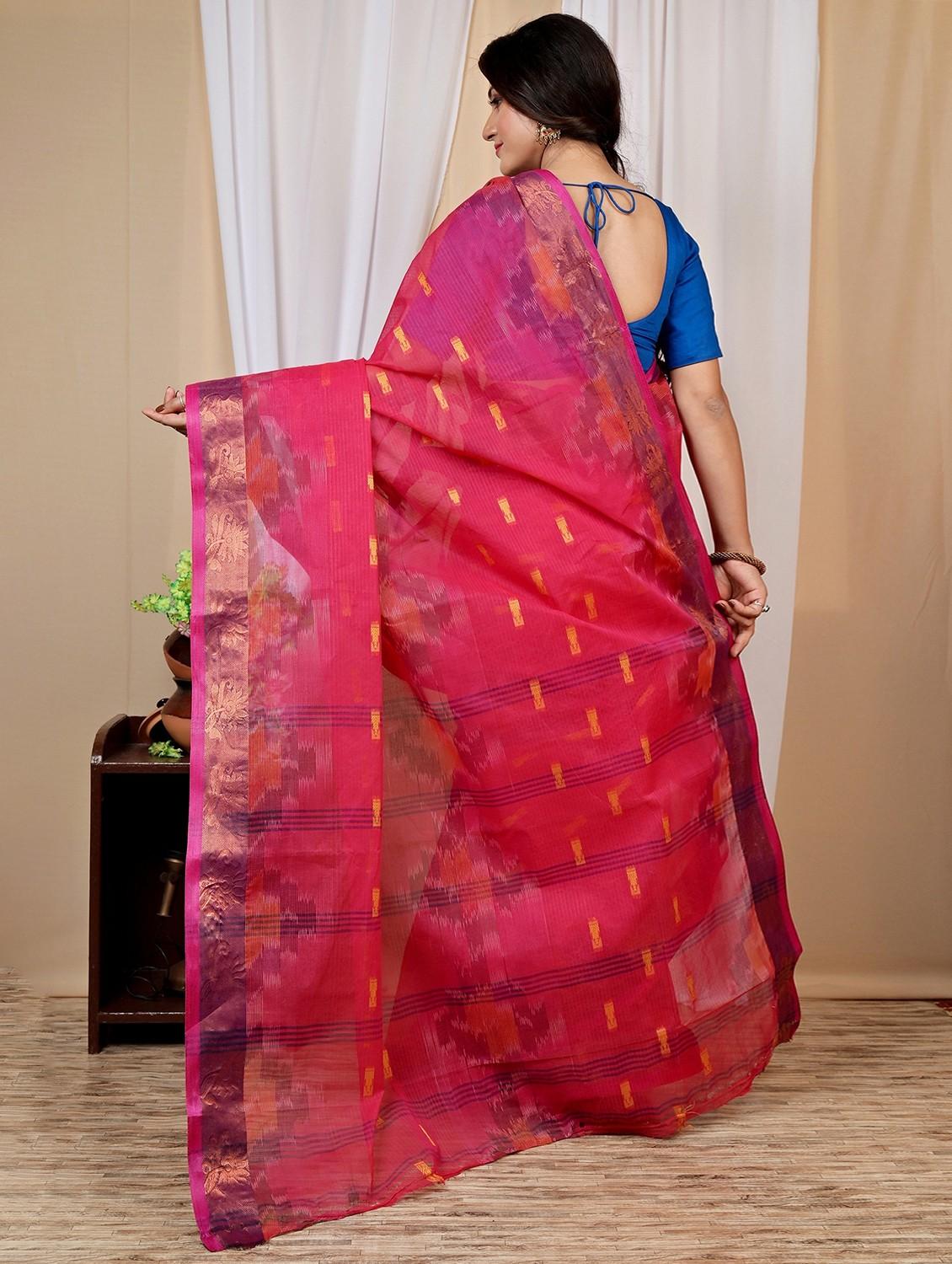 women self design handloom saree - 22055970 - Standard Image - 4