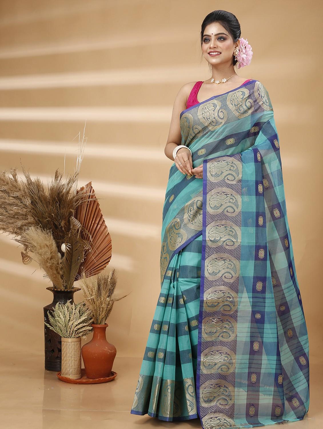 women self design handloom saree - 22055973 - Standard Image - 1