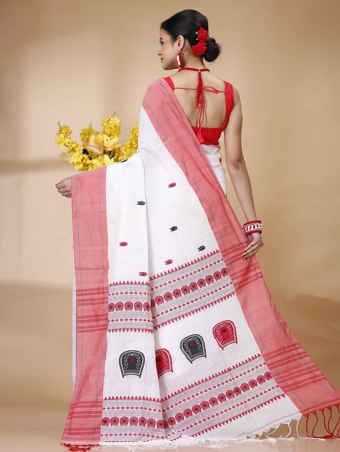 women self design handloom saree - 22056714 - Standard Image - 1