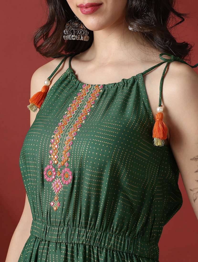 women printed shoulder strap jumpsuit - 22056951 - Standard Image - 4