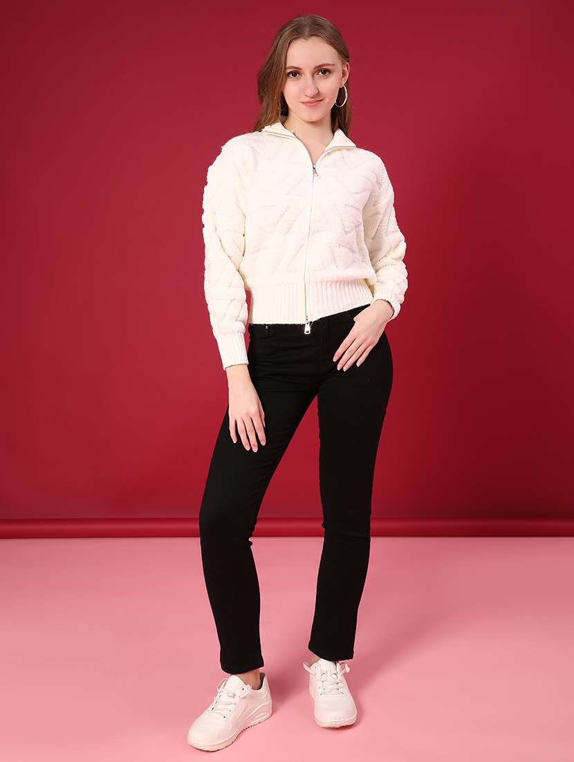 women self design long sleeve cardigan - 22057014 -  Standard Image - 4