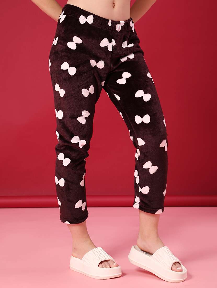 women printed mid rise winter wear pyjama - 22057176 -  Standard Image - 1