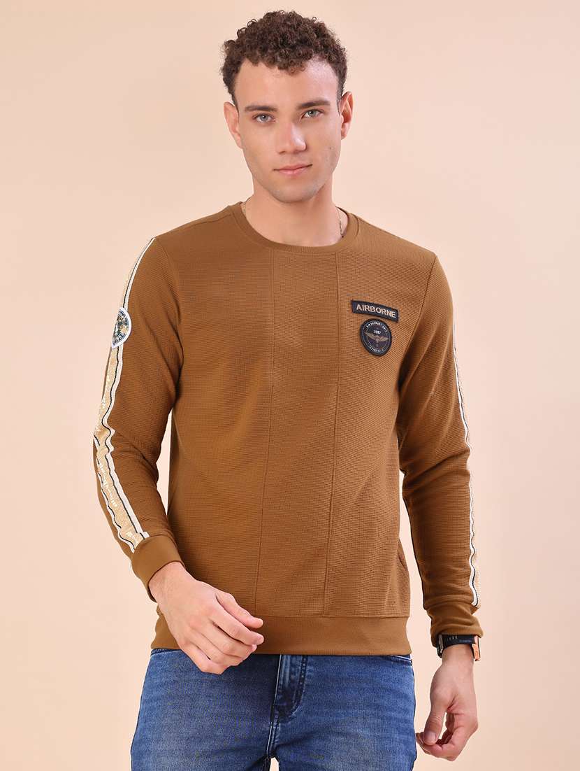 men self design long sleeve regular fit polo t-shirt - 22057238 -  Standard Image - 1