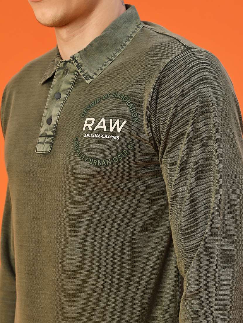 men printed long sleeve polo t-shirt - 22057244 -  Standard Image - 4