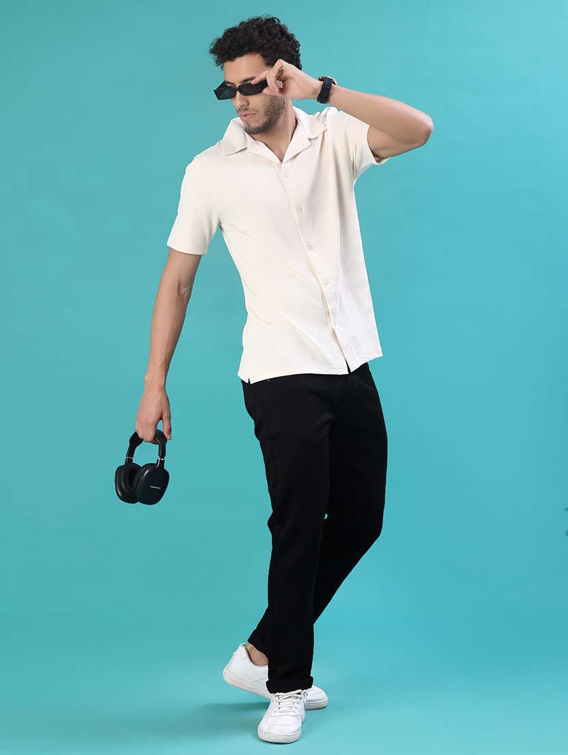 men self design short sleeve regular fit casual shirt - 22057367 -  Standard Image - 4