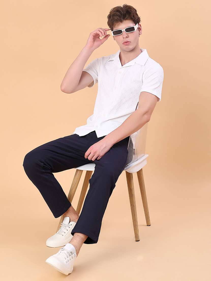 men self design short sleeve regular fit casual shirt - 22057374 -  Standard Image - 4