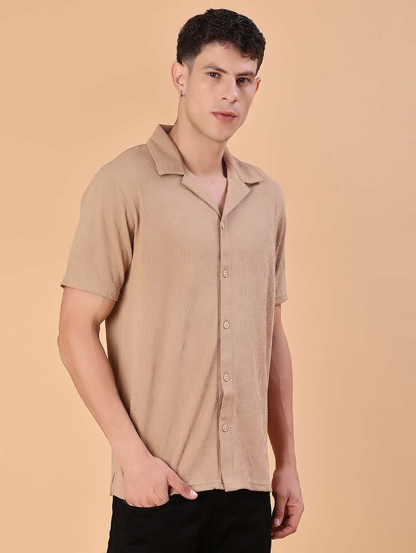 men self design short sleeve regular fit casual shirt - 22057377 -  Standard Image - 1