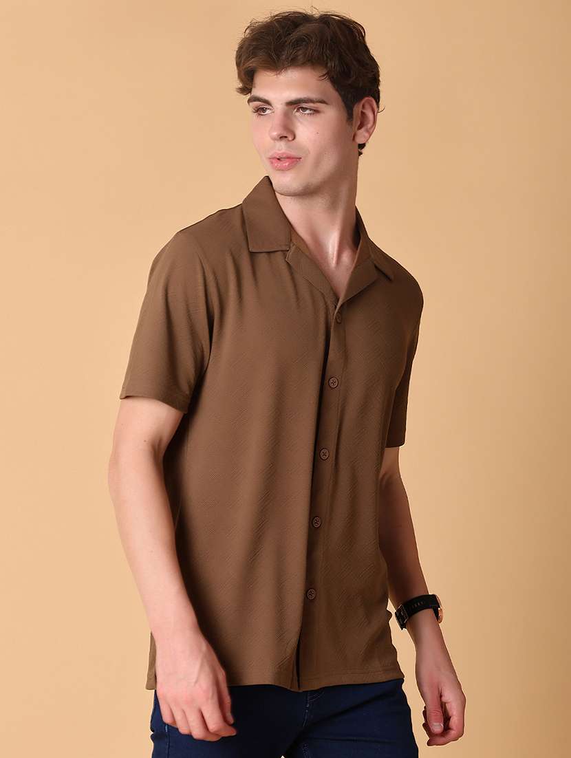 men self design short sleeve regular fit casual shirt - 22057388 -  Standard Image - 1