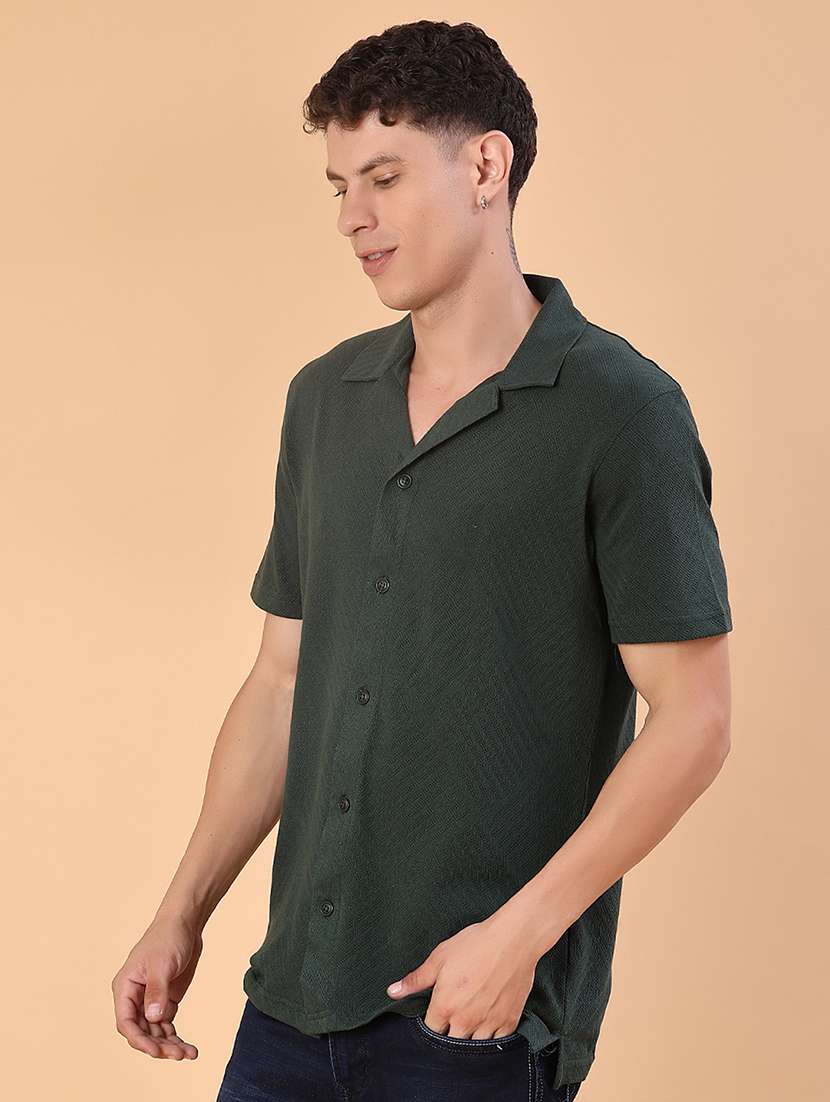 men self design short sleeve regular fit casual shirt - 22057416 -  Standard Image - 1