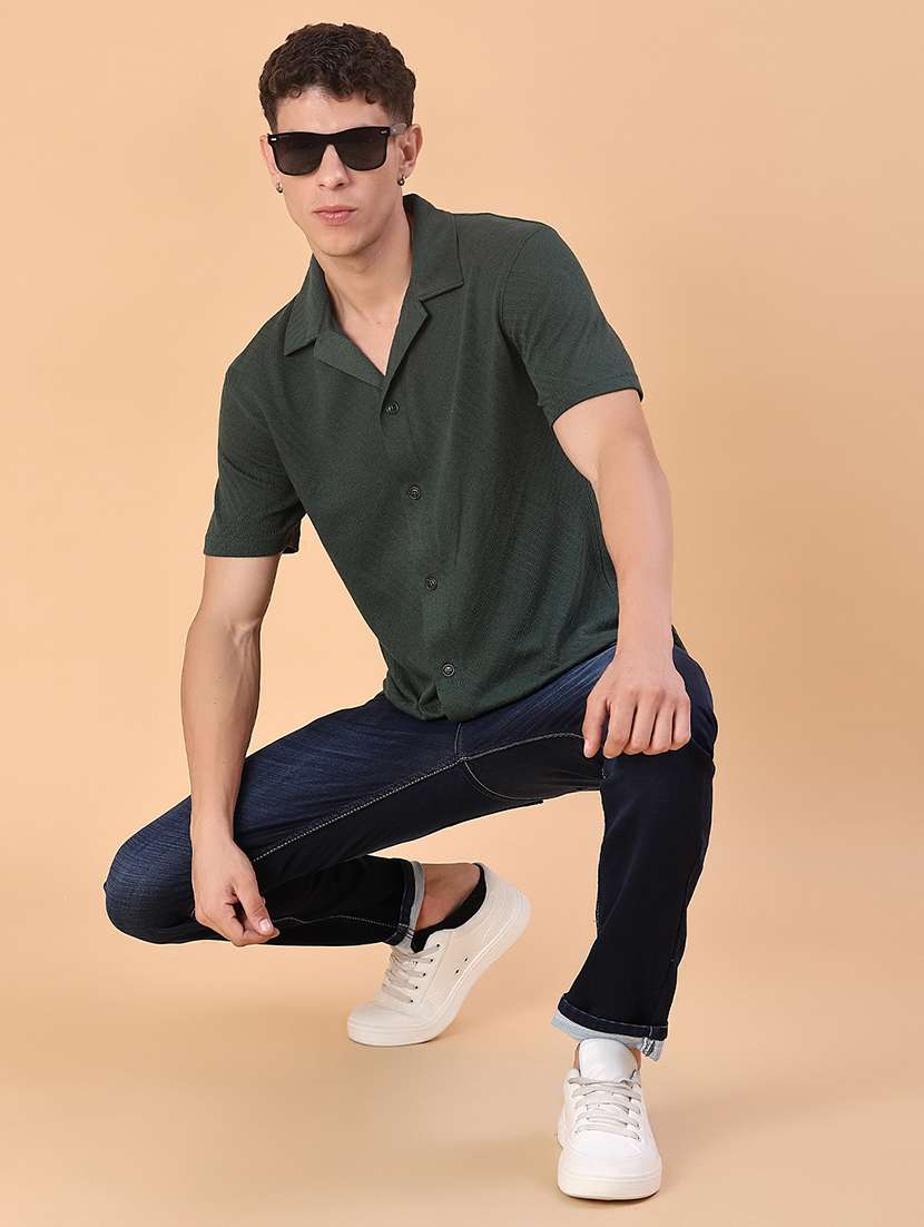 men self design short sleeve regular fit casual shirt - 22057416 -  Standard Image - 4