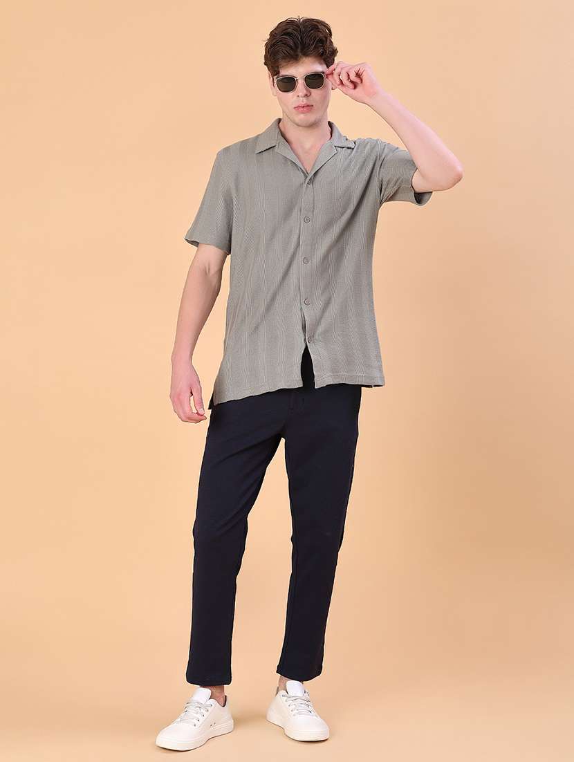 men self design short sleeve regular fit casual shirt - 22057420 -  Standard Image - 4