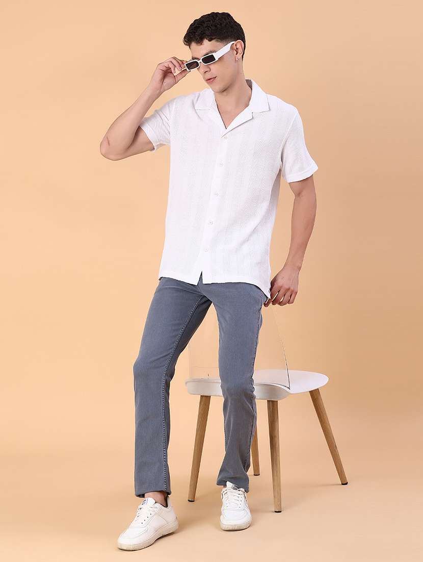 men self design short sleeve regular fit casual shirt - 22057421 -  Standard Image - 4