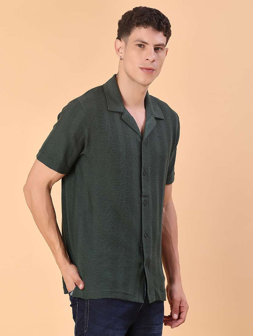 men self design short sleeve regular fit casual shirt - 22057422 -  Standard Image - 1