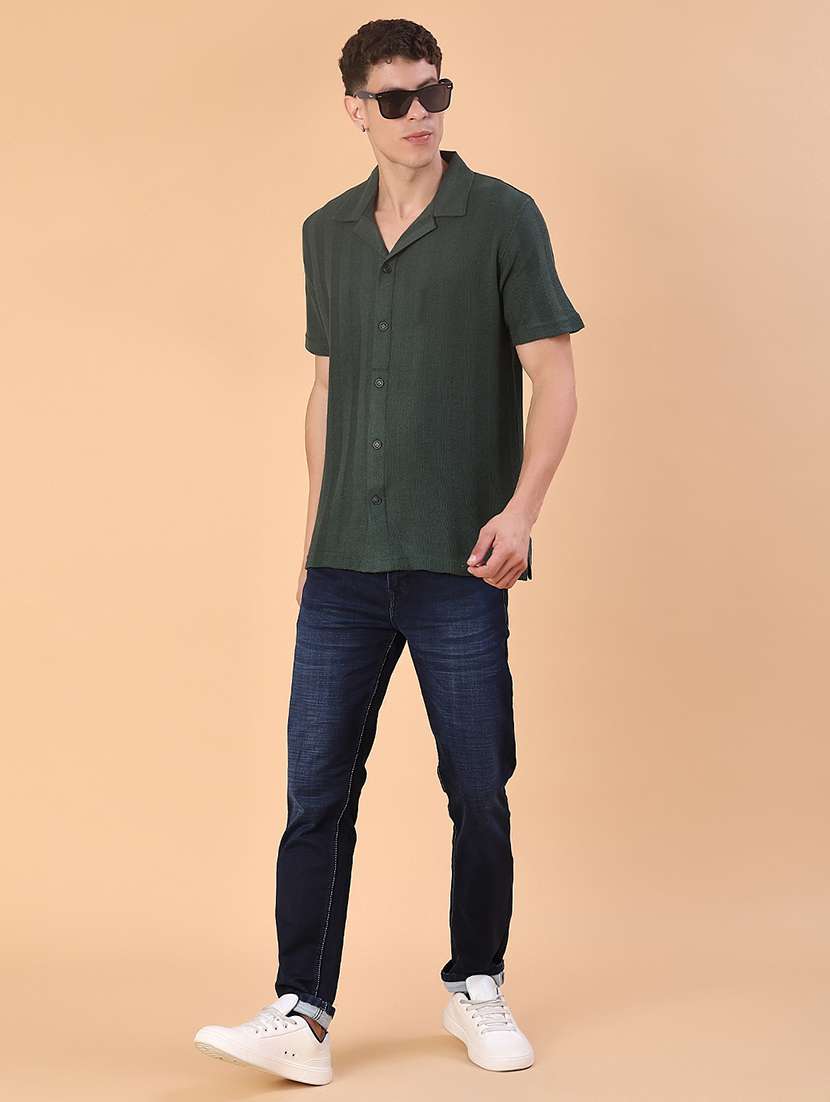 men self design short sleeve regular fit casual shirt - 22057422 -  Standard Image - 4