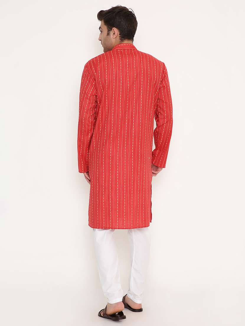 men printed long sleeve kurta and pyjama set - 22057705 - Standard Image - 4