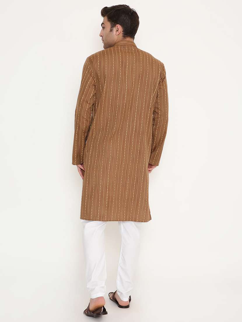 men printed long sleeve kurta and pyjama set - 22057706 - Standard Image - 4