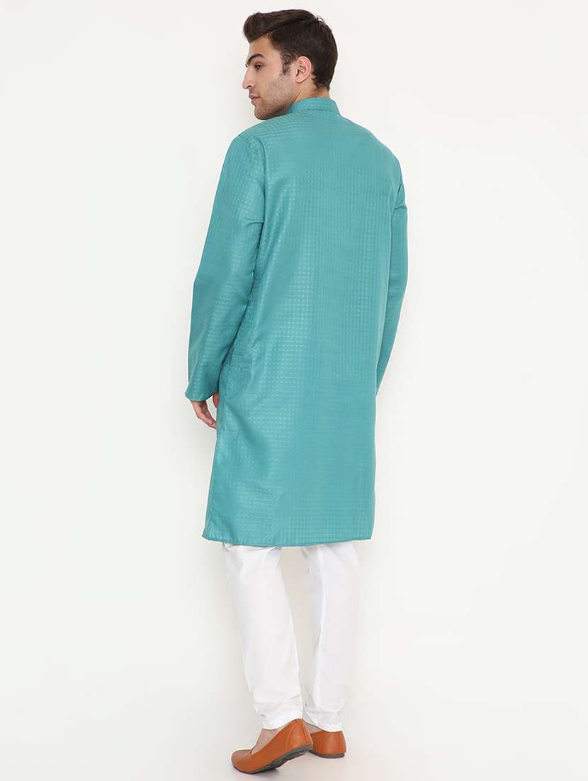 men self designed long sleeve kurta and pyjama set - 22057710 -  Standard Image - 4
