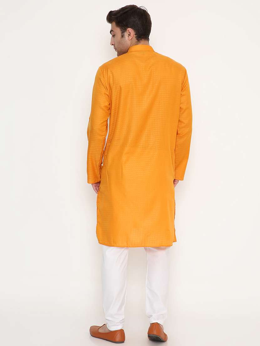 men self designed long sleeve kurta and pyjama set - 22057711 - Standard Image - 4