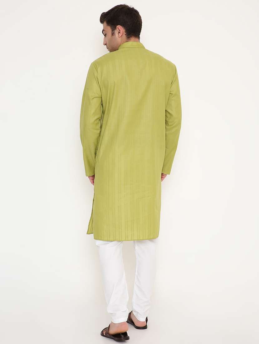 men self designed long sleeve kurta and pyjama set - 22057719 -  Standard Image - 4