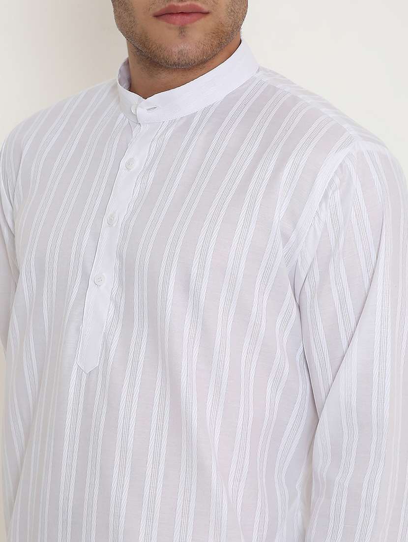 men self designed long sleeve kurta and pyjama set - 22057721 - Standard Image - 4