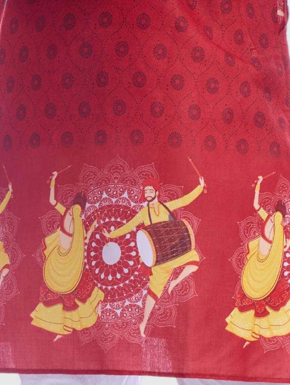 men printed long sleeve kurta and pyjama set - 22057737 - Standard Image - 4