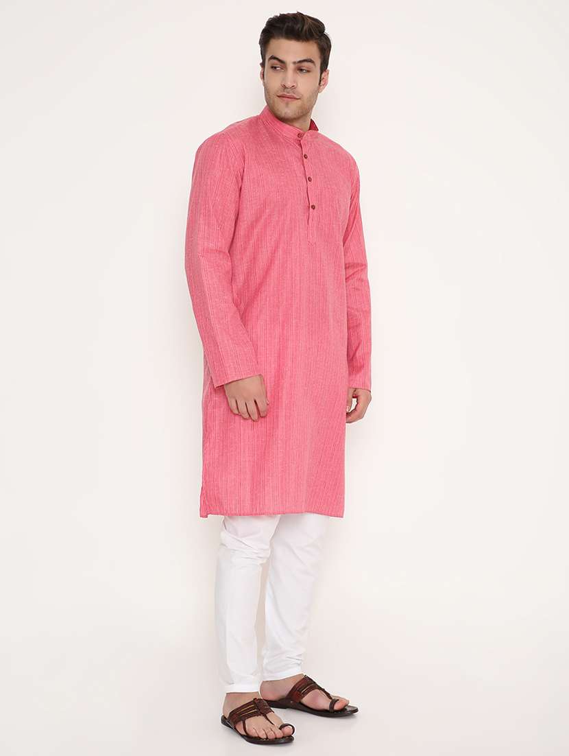 men solid long sleeve kurta and pyjama set - 22057745 -  Standard Image - 1
