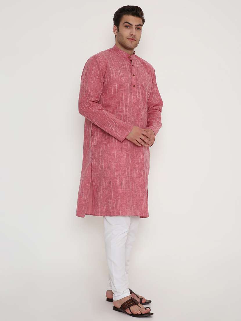 men solid long sleeve kurta and pyjama set - 22057748 -  Standard Image - 1