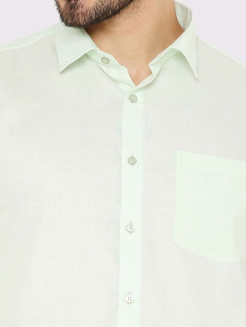 men solid collared long sleeve regular fit shirt - 22057767 -  Standard Image - 4