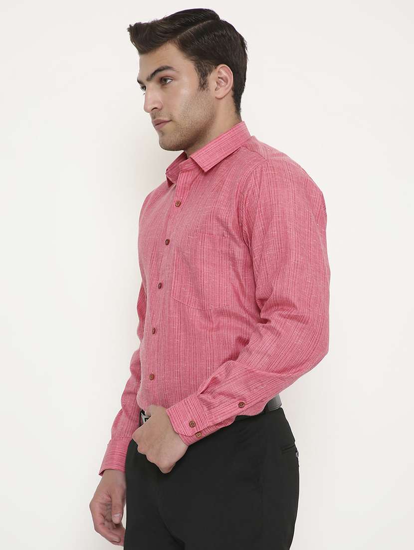 men solid collared long sleeve regular fit shirt - 22057774 -  Standard Image - 1