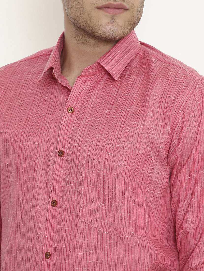 men solid collared long sleeve regular fit shirt - 22057774 -  Standard Image - 4