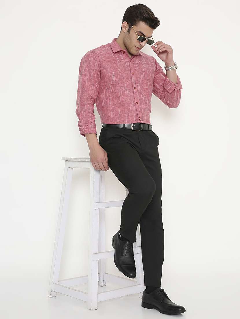 men solid collared long sleeve regular fit shirt - 22057777 -  Standard Image - 4