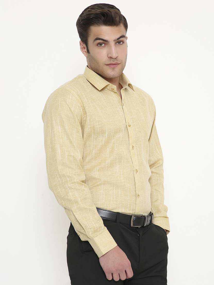 men solid collared long sleeve regular fit shirt - 22057778 -  Standard Image - 1