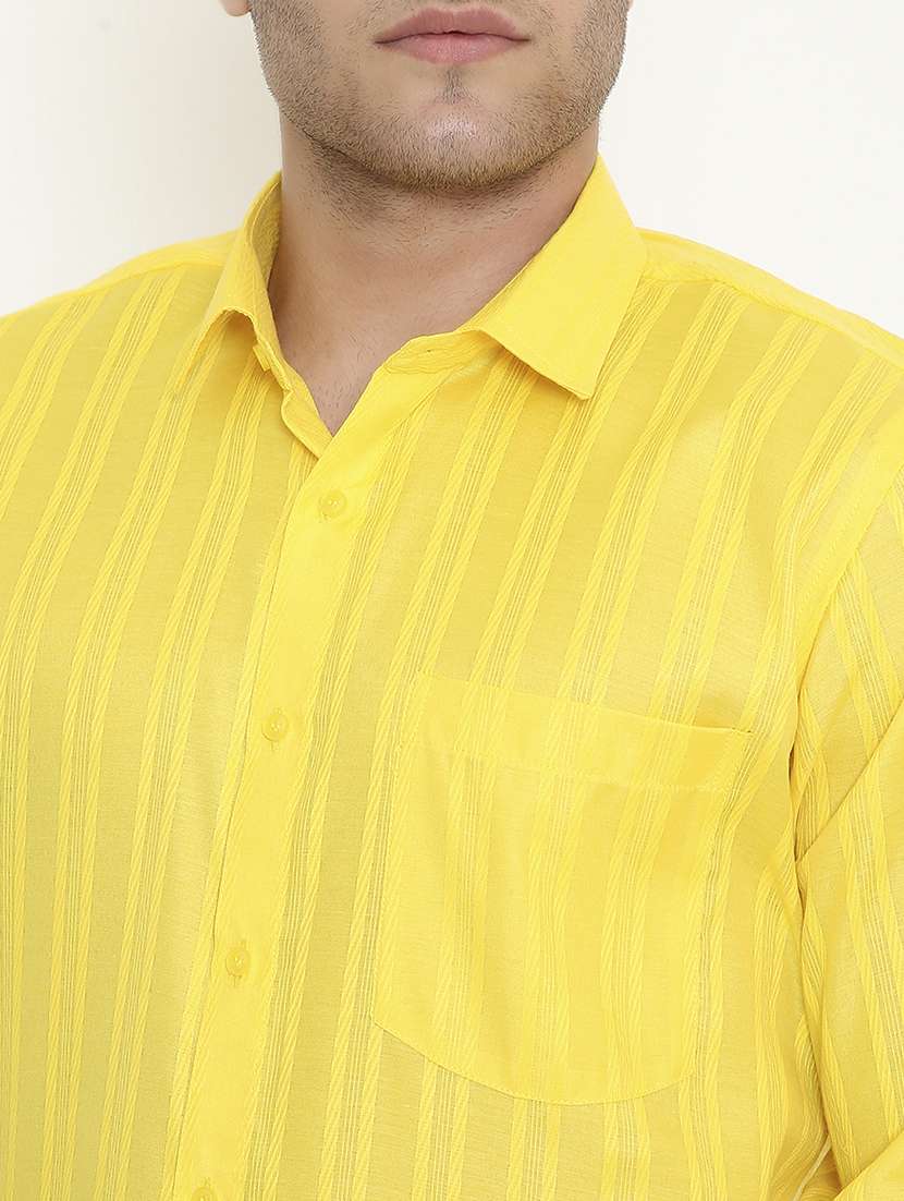 men solid collared long sleeve regular fit shirt - 22057789 -  Standard Image - 4