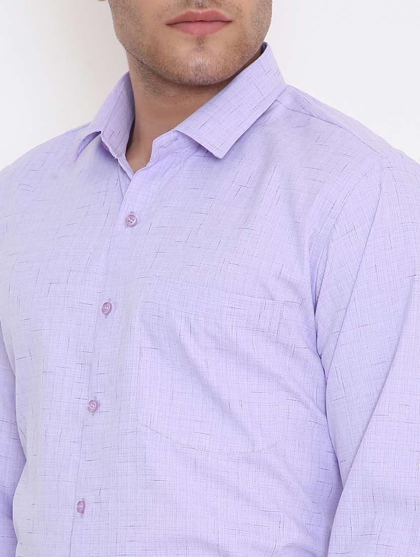 men solid collared long sleeve regular fit shirt - 22057794 -  Standard Image - 4