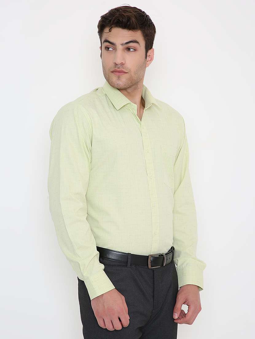 men solid collared long sleeve regular fit shirt - 22057795 -  Standard Image - 1