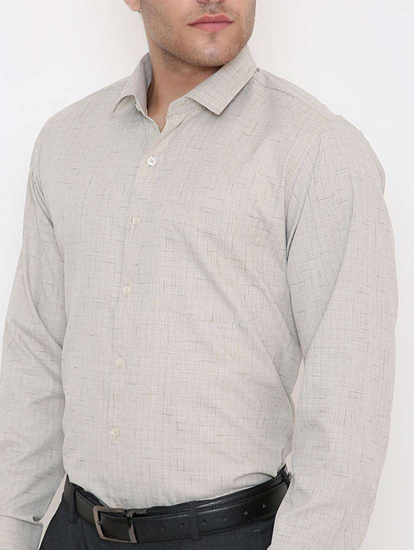 men solid collared long sleeve regular fit shirt - 22057797 -  Standard Image - 4
