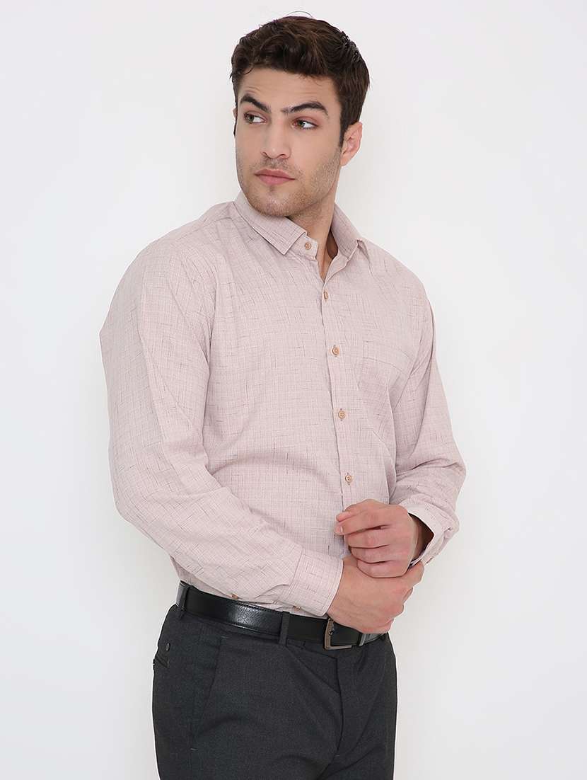 men solid collared long sleeve regular fit shirtxc - 22057798 -  Standard Image - 1