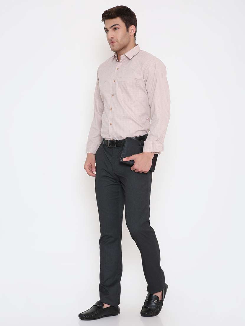 men solid collared long sleeve regular fit shirtxc - 22057798 -  Standard Image - 4