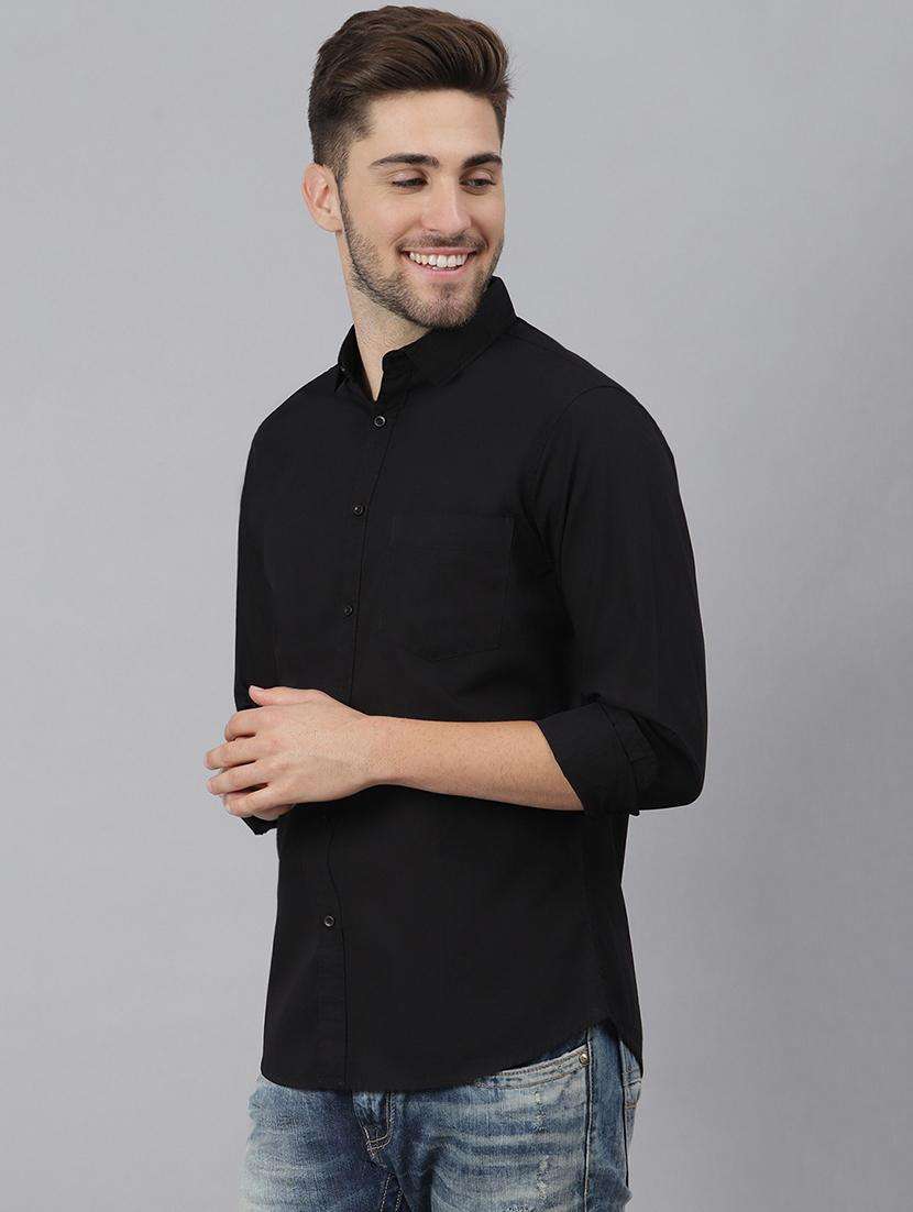 men solid long sleeve regular fit casual shirt - 22057816 -  Standard Image - 1