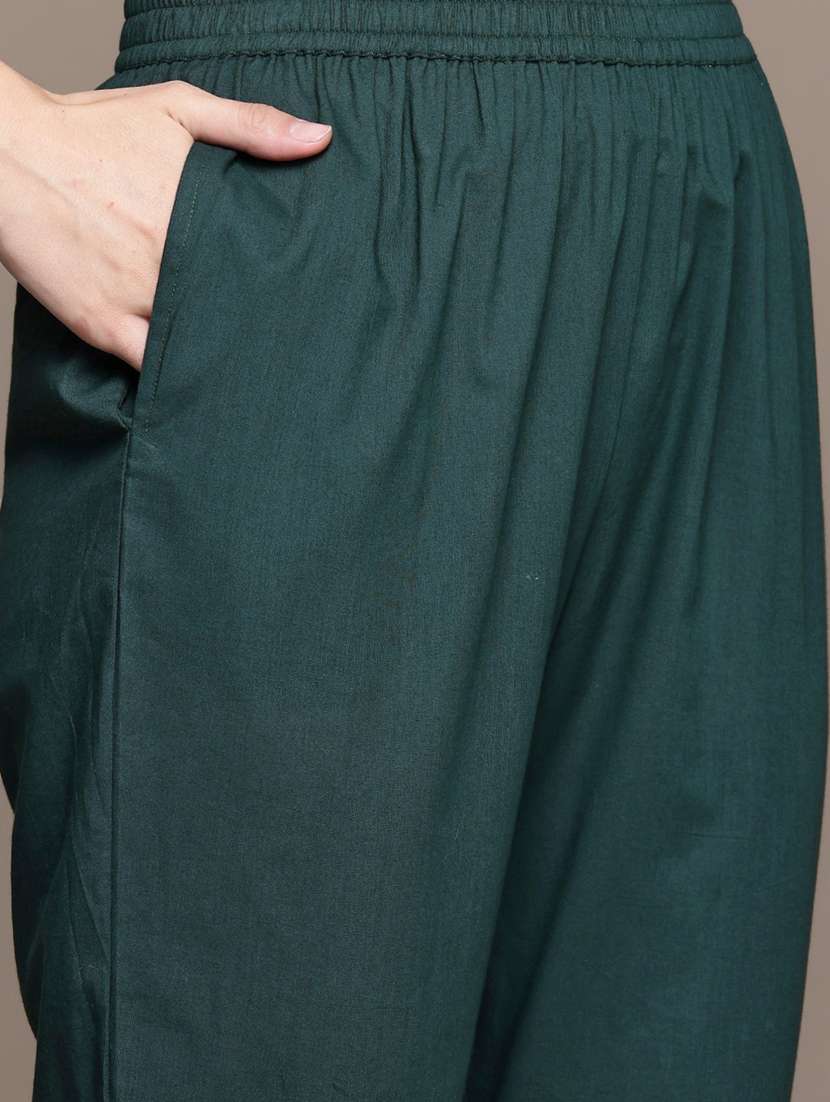 women printed three quarter sleeve kurta pant with dupatta set - 22057907 -  Standard Image - 4