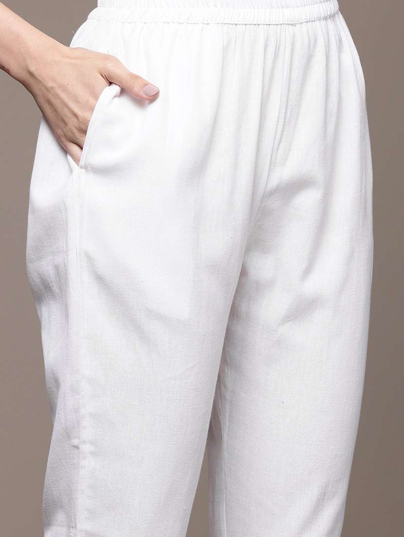 women three quarter sleeve kurta and pant withgh dupatta  - 22058032 -  Standard Image - 4