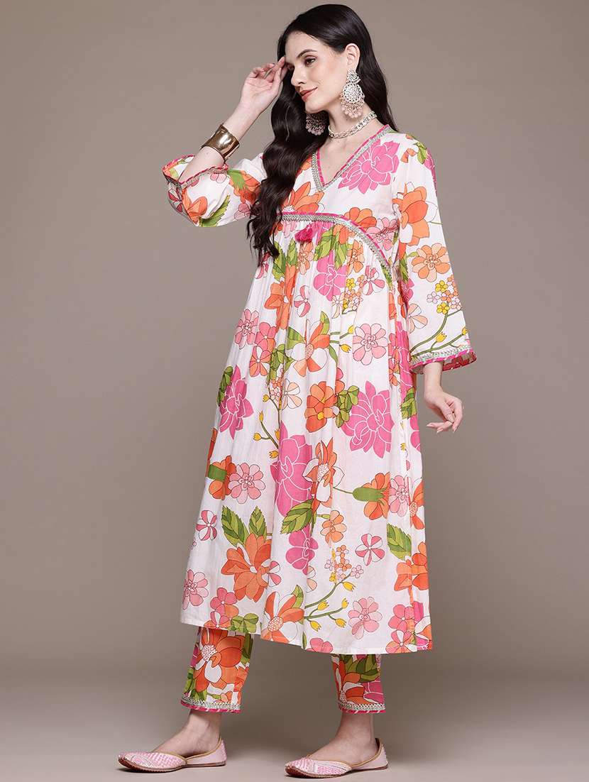 pink cotton kurta palazzo  set - 22058046 -  Standard Image - 1