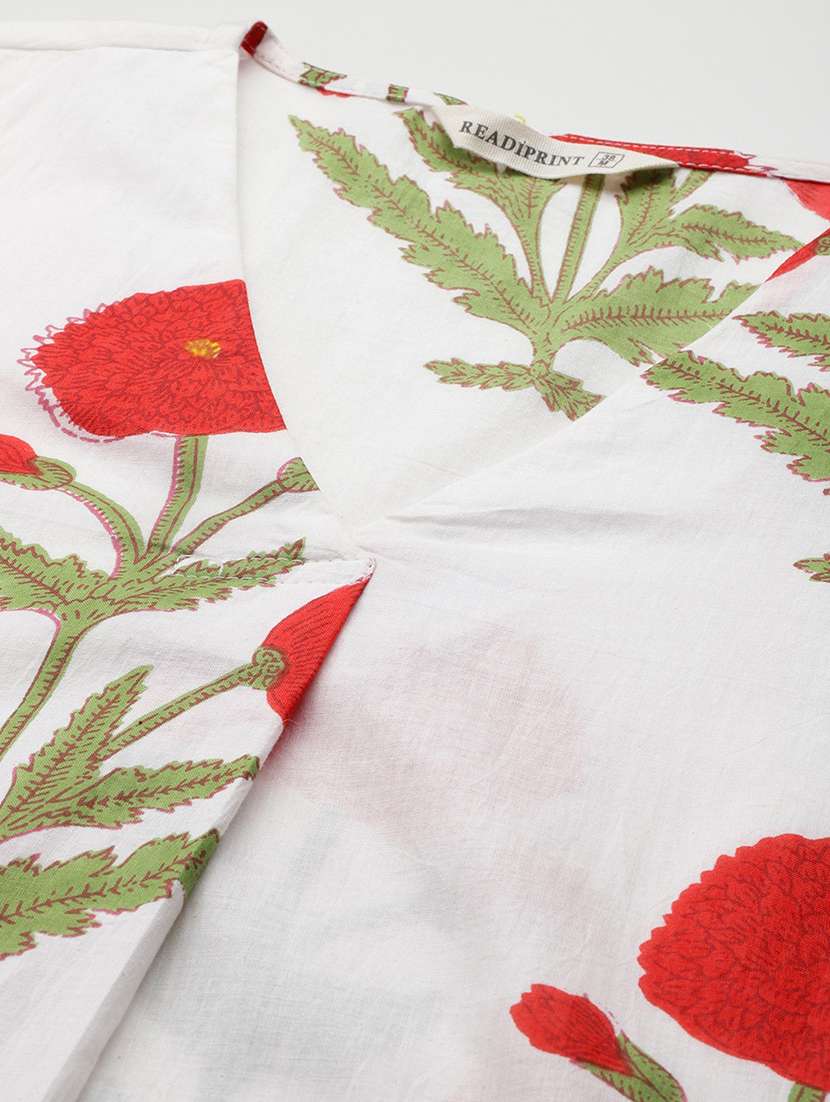 white cotton kurta palazzo  set - 22058120 -  Standard Image - 4