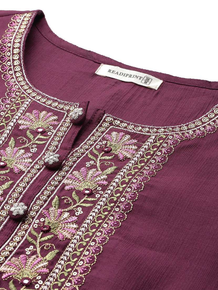 purple viscose suit  set - 22058126 -  Standard Image - 4