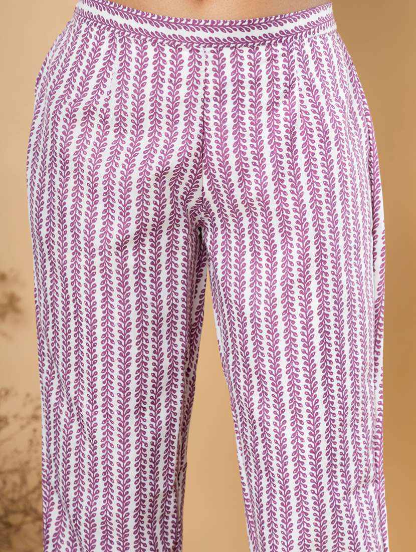 purple cotton blend suit set - 22058260 - Standard Image - 4