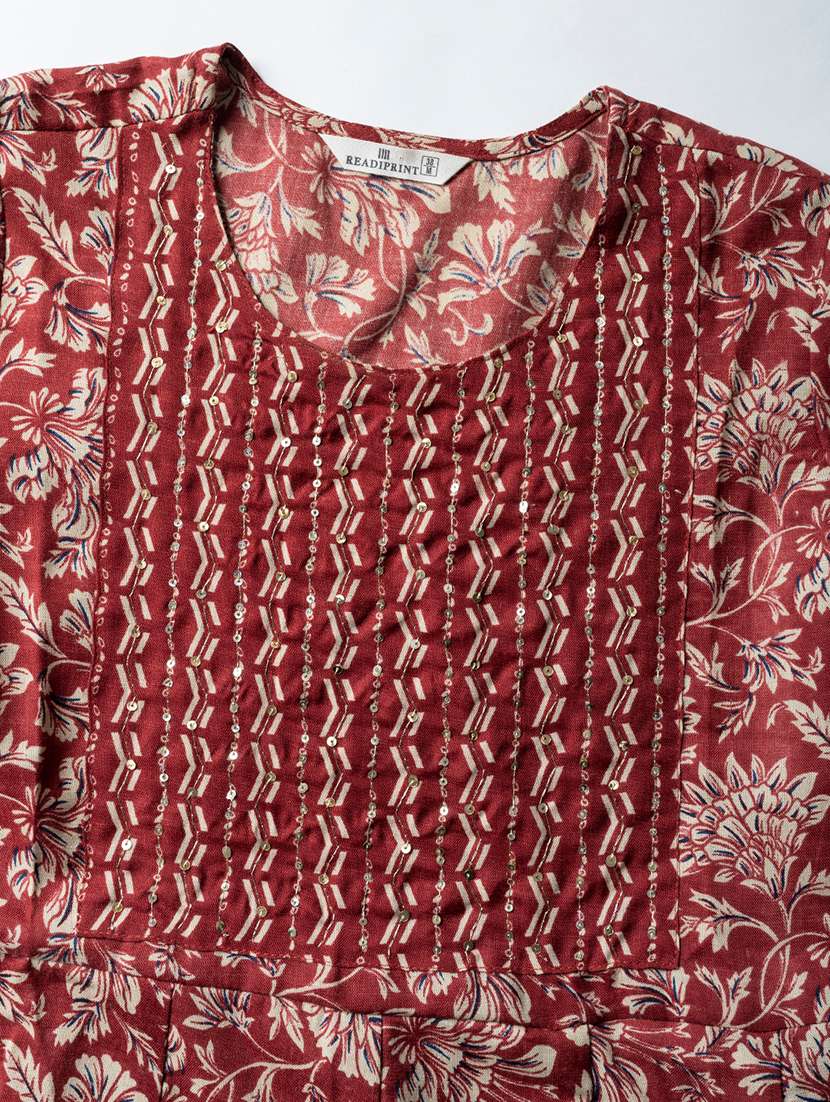 women three quarter sleeve kurta pant with dupatta set - 22058262 -  Standard Image - 4