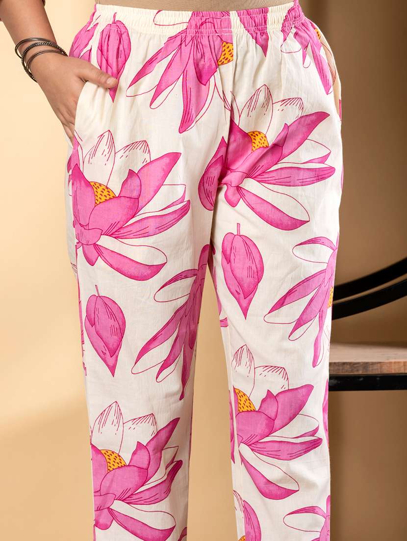 pink cotton suit  set - 22058509 -  Standard Image - 4